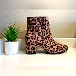 Time & Tru Cheetah Print Ankle Boots